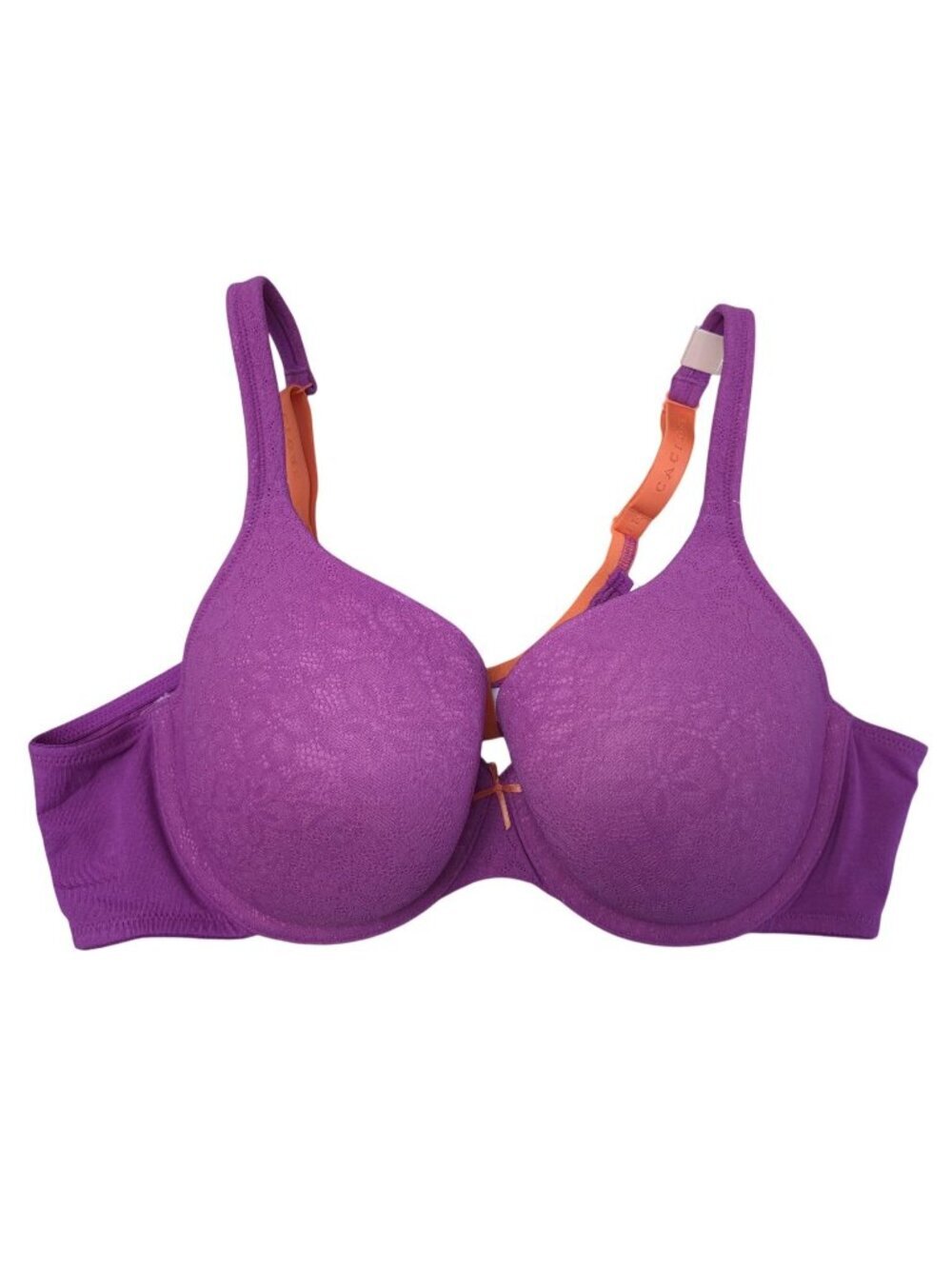 Cacique Purple Lace Lightly Lined T-Shirt Bra 42B Underwire Adjustable NWT.